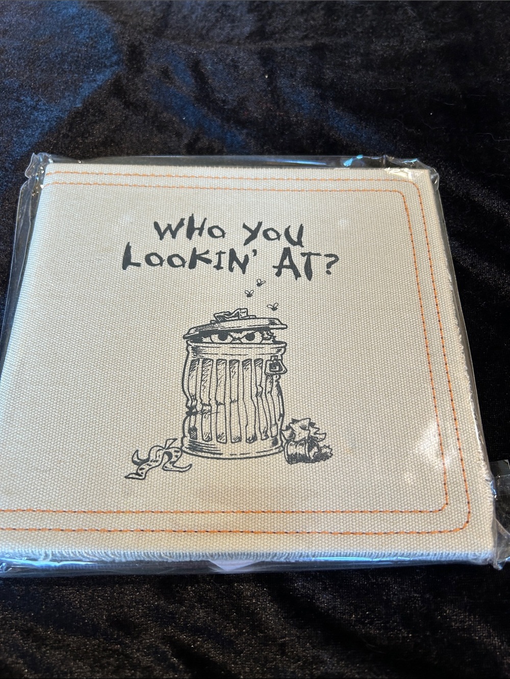 Canvas photo album  with 'Who You Lookin' At?'